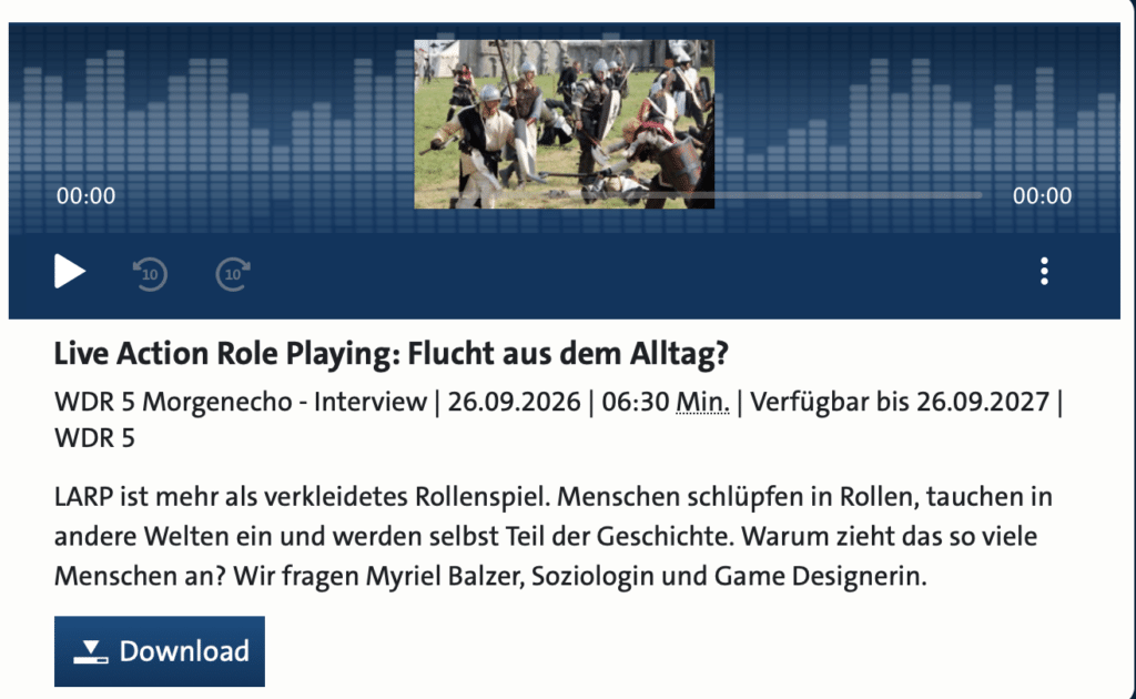Live Rollenspiel im WDR